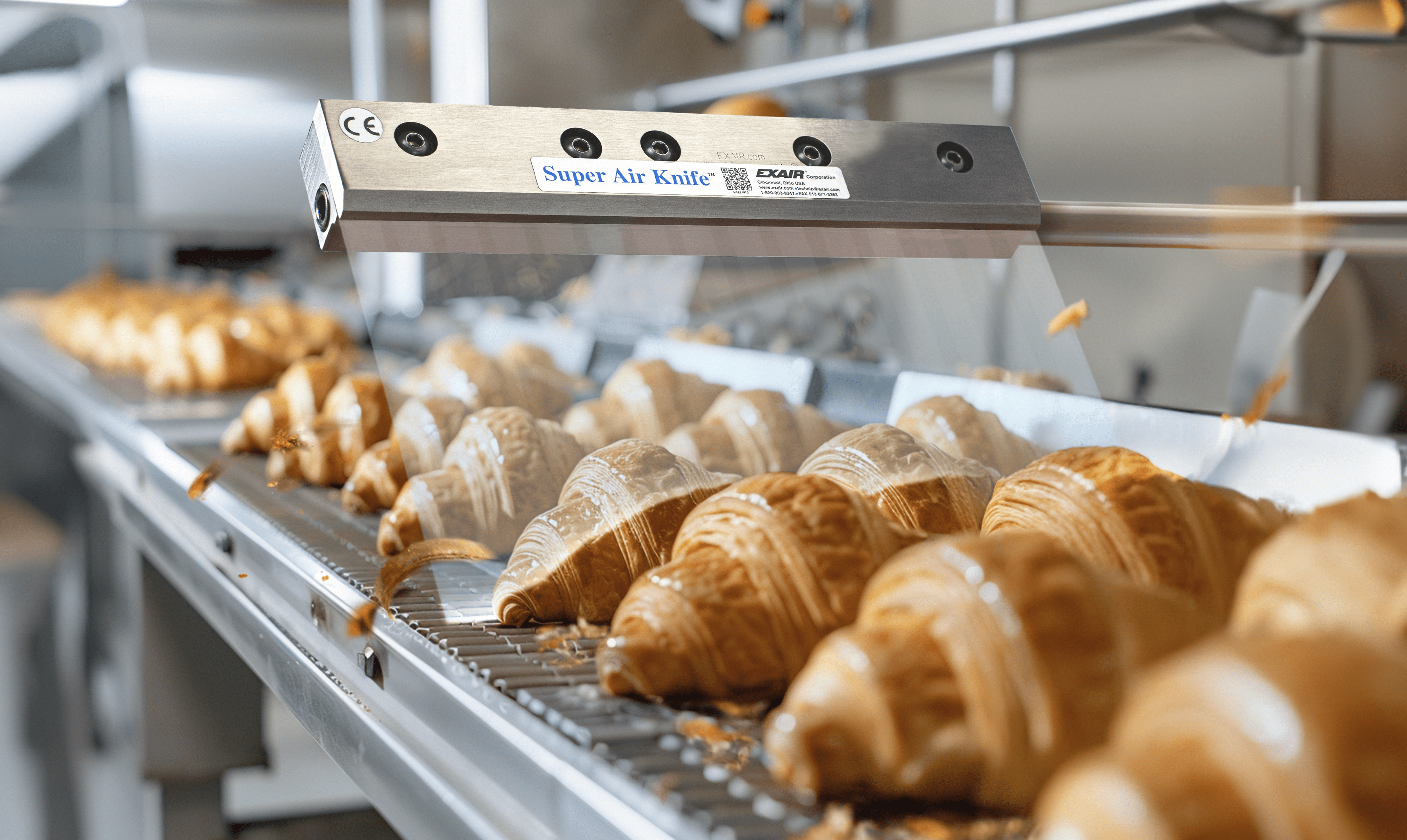 EXAIR Super Air Knife in cooling application